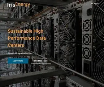 Irisenergy.co(Sustainable Bitcoin Mining) Screenshot