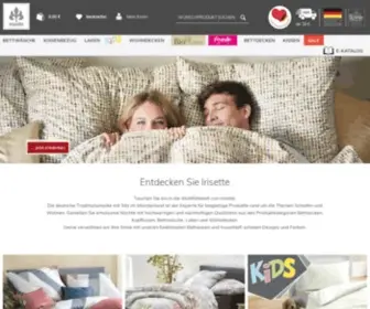 Irisette.de(Ihr Bettwäsche Onlineshop) Screenshot
