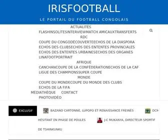 Irisfootball.com(Le Portail du Football Congolais) Screenshot