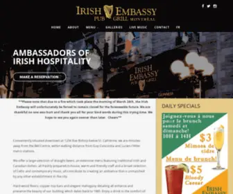 Irish-Embassy.com(Irish Embassy Pub & Grill Montreal) Screenshot