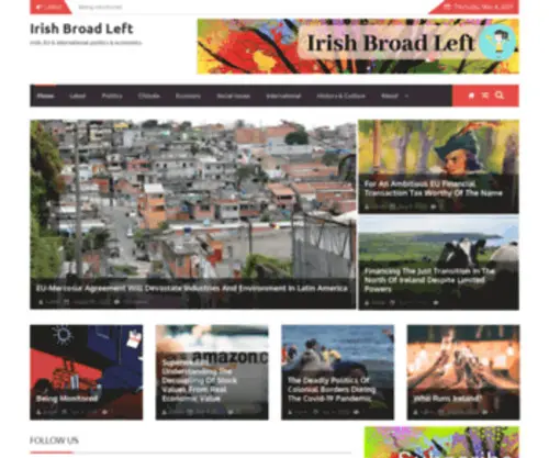 Irishbroadleft.com(Irish, EU & international politics & economics) Screenshot