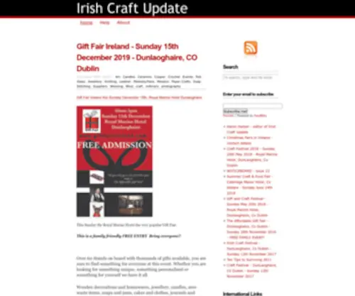 Irishcraftupdate.com(What’s going on in the Irish Craft World) Screenshot