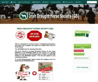 Irishdraughthorsesociety.com(Irish draught horse) Screenshot