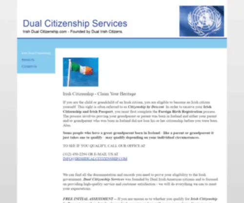 Irishdualcitizenship.com(Dual Citizenship Services) Screenshot