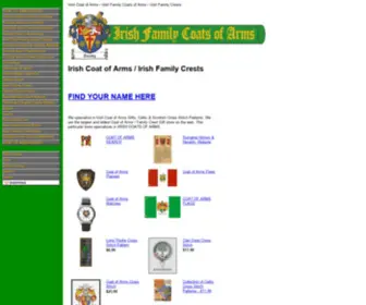 Irishfamilycoatsofarms.com(Family crest & Coat of Arms Cross Stitch Store) Screenshot