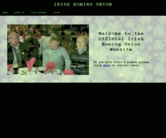 Irishhomingunion.com(Irish Homing Union) Screenshot