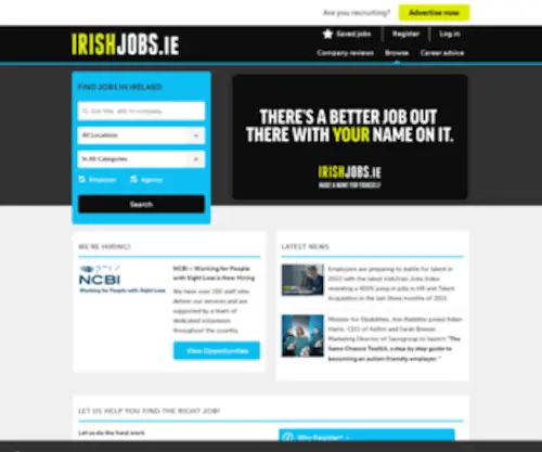 IrishJobs.com(IrishJobs.ie for jobs in Ireland) Screenshot