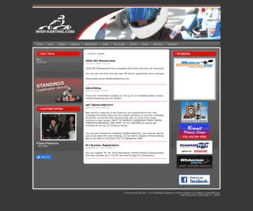 Irishkarting.com(Irish Karting Club) Screenshot