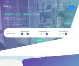Irishlifehealth.ie(Health Insurance Ireland) Screenshot
