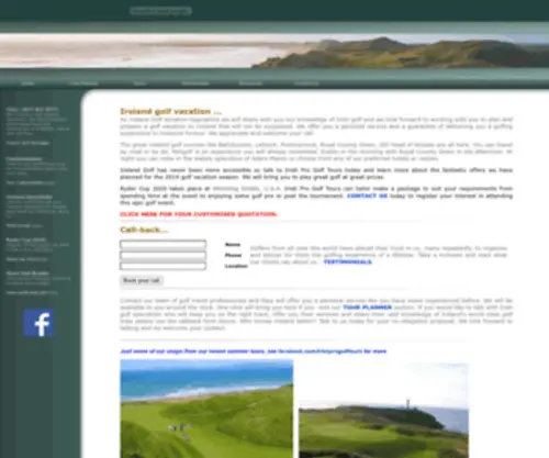 Irishprogolftours.com(Ireland Golf Vacations and Ireland Golf Tours with Irish Pro Golf Tours) Screenshot
