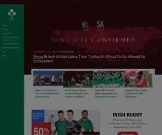Irishrugby.ie(The Official website of the Irish Rugby Football Union) Screenshot