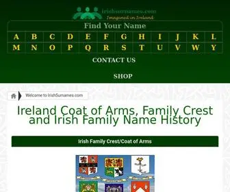 Irishsurnames.com(Irish Coat of Arms) Screenshot