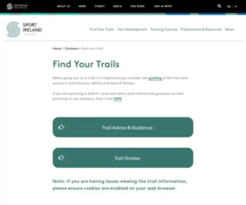 Irishtrails.ie(Find Your Trails) Screenshot
