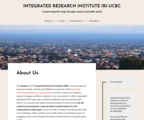 Iriucbc.org(The mission of the Integrated Research Institute (IRI)) Screenshot