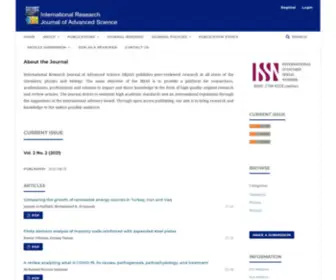 Irjas.com(International Research Journal of Advanced Science) Screenshot