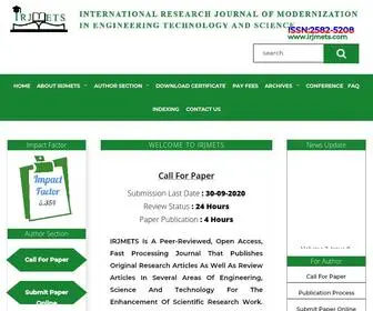 IrjMets.com(Low cost journal with DOI) Screenshot