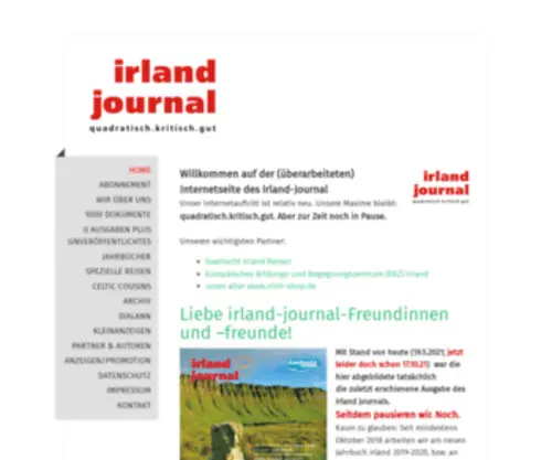 Irland-Journal.de(Irland journal) Screenshot