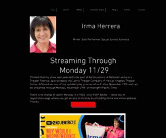 Irmaherrera.com(Irma Herrera playwright/solo performer) Screenshot