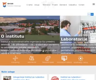 Irmbor.co.rs(Institut za rudarstvo i metalurgiju Bor) Screenshot