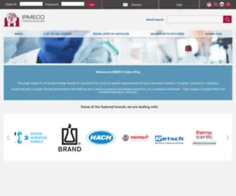 Irmeco.de(Laboratory Catalogue) Screenshot
