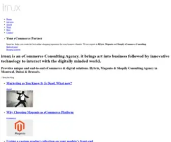 Irnux.com(Irnux is a eCommerce consulting firm) Screenshot