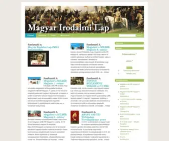 Irodalmilap.net(Magyar Irodalmi Lap) Screenshot