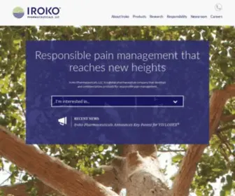 Iroko.com(Iroko Pharmaceuticals) Screenshot