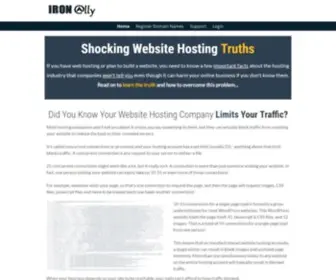 Ironally.com(Quality Shared Website Hosting & Personal Support) Screenshot