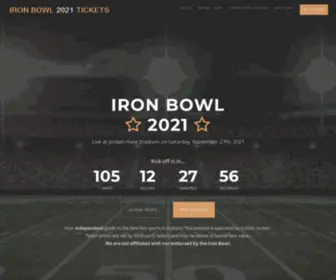 Ironbowl2020.com(Tickets for the Iron Bowl 2021 game are on sale now) Screenshot