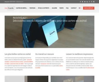 Ironcards.com(IronCards vous propose les plus belles cartes en métal de haute qualité sur mesure) Screenshot