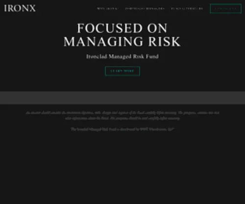 Ironcladfunds.com(The Ironclad Managed Risk Fund (IRONX)) Screenshot