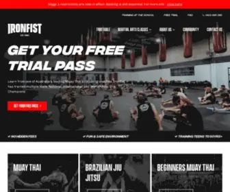 Ironfist.com.au(The Ironfist Gym) Screenshot