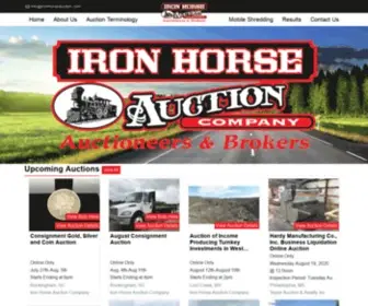 Ironhorseauction.com(Iron Horse Auctions) Screenshot