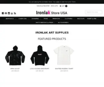 Ironlak.com(Ironlak Spray Paint & Art Supplies International) Screenshot