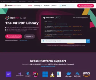 Ironpdf.com(C# PDF Library (All) Screenshot