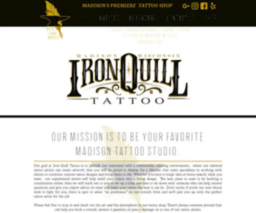 Ironquilltattoo.com(Our goal at Iron Quill Tattoo) Screenshot