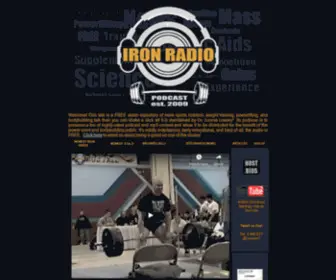 Ironradio.org(Iron Radio Podcast and library of free audio on sports nutrition) Screenshot