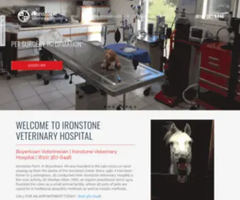 Ironstone.net(Ironstone Veterinary Hospital) Screenshot