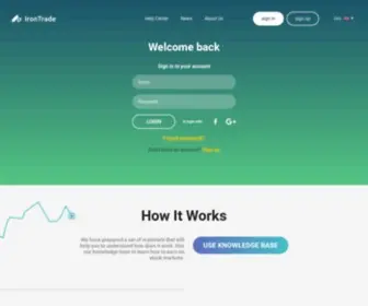 Irontrade.com(Trading platform) Screenshot