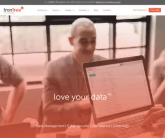 Irontree.co.za(Data management and Business Continuity solutions) Screenshot