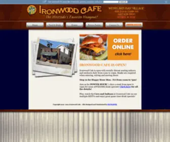 Ironwoodcafe.com(Restaurant, Sports Bar and BBQ Westlake, Ohio) Screenshot