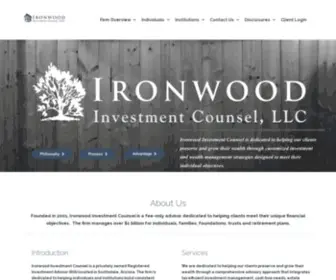 Ironwoodic.com(Ironwood Investment Counsel) Screenshot