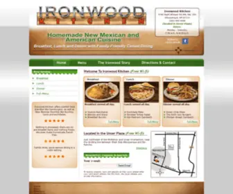 Ironwoodkitchen.com(Albuquerque, Rio Rancho, New Mexico Restaurants and American Cuisine and Casual Family Dining) Screenshot