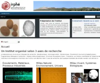 Irphe.fr(IRPHE, Institut de Recherche sur les Phénomènes Hors Equilibre, Marseille) Screenshot