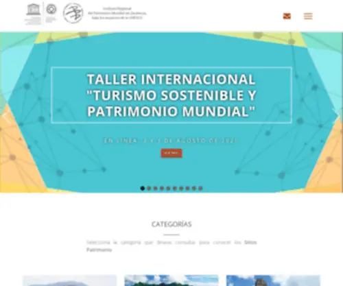 IRPMZCC2.org(Instituto Regional del patrimonio Mundial en Zacatecas Bajo los Auspicios de la UNESCO) Screenshot