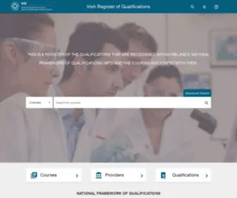 IRQ.ie(Irish Register of Qualification) Screenshot
