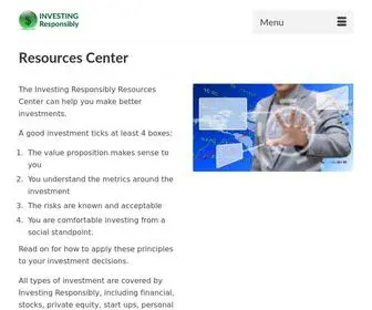 IRRC.org(Resources Center) Screenshot