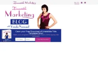 Irresistiblewriting.com(Irresistible Marketing Blog) Screenshot
