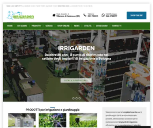 Irrigarden-BO.it(Impianti irrigazione e prodotti giardinaggio professionale a Bologna) Screenshot