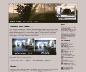 Irrlicht3D.org(A blog about games) Screenshot
